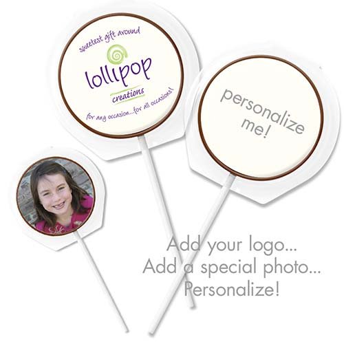 Printed Round Chocolate Lollipop – 10 Lollipops logo