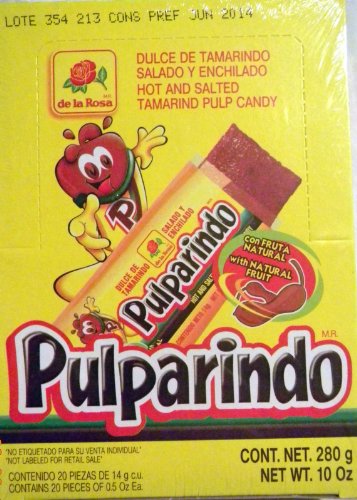 Pulparindo Dule Tamarindo Hot & Salted Tamarind Pulp Candy Mexico 20 Pcs Sealed logo