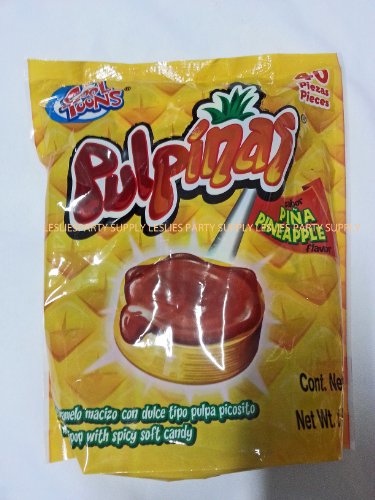 Pulpinas Paleta (pineapple Lollipop Hard Candy With Spicy Soft Candy) logo