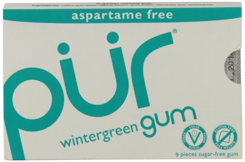 Pur Wintergreen Gum, 9, count, Pack of 12 logo