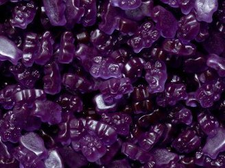 Purple Grape Gummi Gummy Bears Candy 1 Pound Bag logo