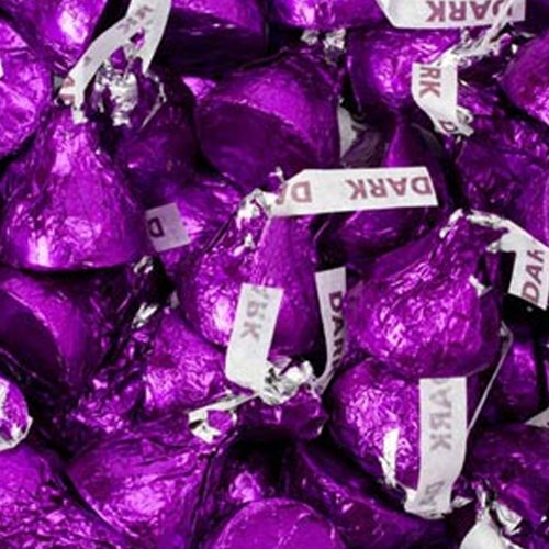 Purple Hershey’s Kisses Dark Chocolate Candy 1lb Bag logo