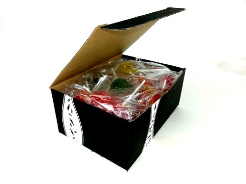 Quality Candy Assorted Fruit Flavored Round Lollipops, 1lb Bag In A Gift Box logo