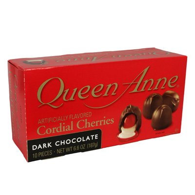 Queen Anne Dark Chocolate Cordial Cherries logo