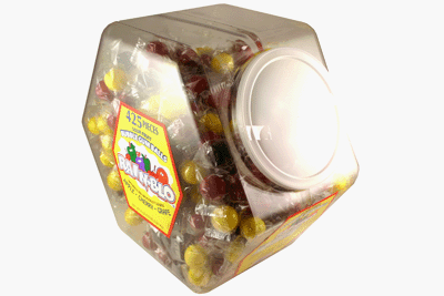 Rain-blo Sour Fruit Bubble Gum Balls 425 Piece Jar logo