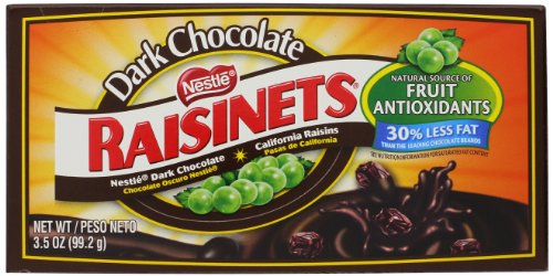 Raisinets Dark Chocolate, 3.5 ounce Boxes (Pack of 18) logo