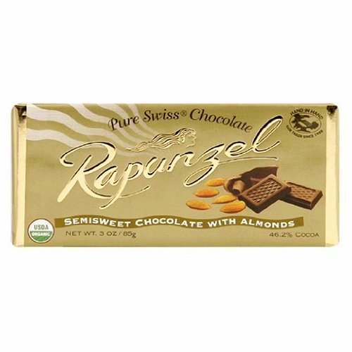 Rapunzle Dark Chocolate Bar With Almond ( 12×3 Oz) logo