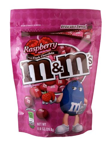 Raspberry Dark Chocolate M & M’s 8 Ounces (4 Packs) logo