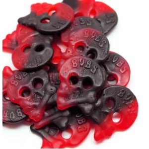 Raspberry Licorice Skulls Candy – 6 Oz (Pack of 2) logo