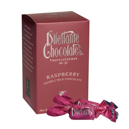 Raspberry Truffle Cremes In Double Milk Chocolate – 10oz Gift Box – By Dilettante (3 Pack) logo