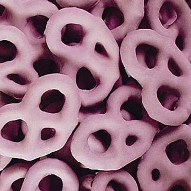 Raspberry Yogurt Covered Pretzels 1lb Bulk Bag logo