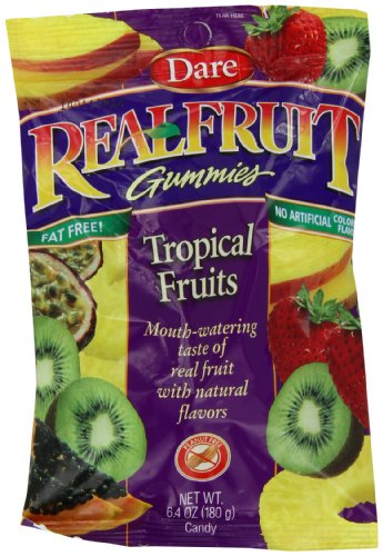 Real Fruit Gummies Fruit Snacks, Tropical Fruits, 6.4 ounce Bags (Pack of 12) logo