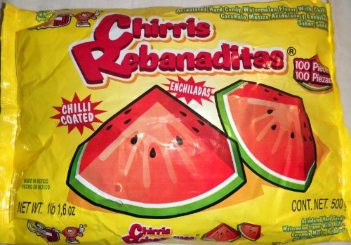 Rebanaditas Sabor Sandia Con Chile Dulces Mexicanos Watermelon Candy 100 Pcs New logo