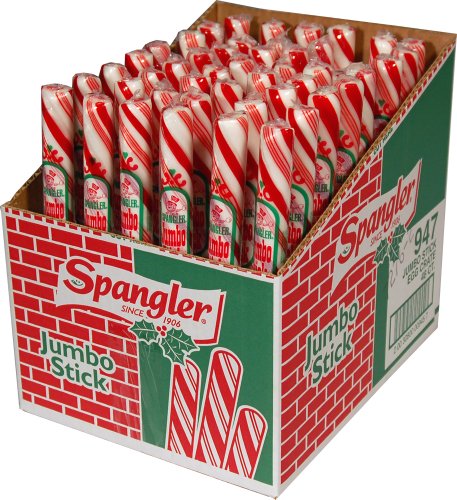 Red and White Peppermint Jumbo Sticks 48 Count Box logo