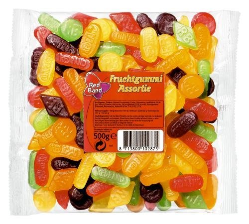 Red Band Fruchtgummi Assortie, 12er Pack (12 X 500 G Beutel) logo