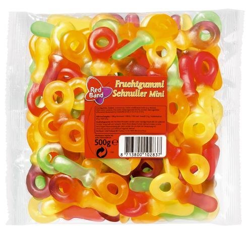 Red Band Fruchtgummi Schnuller, 12er Pack (12 X 500 G Beutel) logo