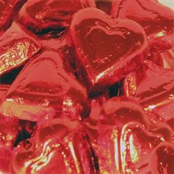 Red Foil Heart Toons Chocolate – 1lb – By Bittermancandy.Com – 33022 logo