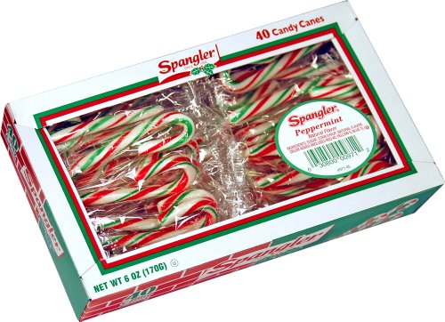 Red Green & White Peppermint Mini Canes – 4-40 Count Boxes logo