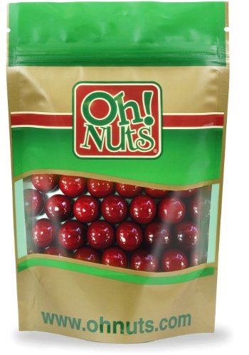 Red Gumballs – Black Cherry 1 Inch 1 Pound Bag – Oh! Nuts logo