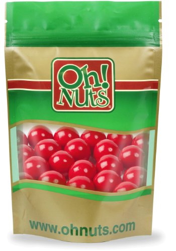 Red Gumballs – Really Cherry 1 Inch 1 Pound Bag – Oh! Nuts logo