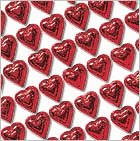 Red Mini Milk Chocolate Solid Hearts logo