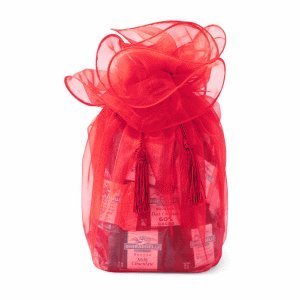 Red Organza Wrapped Squares Chocolates Gift Bag – 80 Count logo