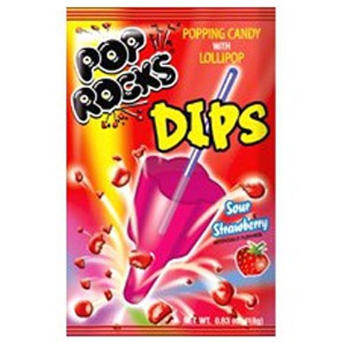 Red Sour Strawberry Pop Rocks Dips Candy Packs 1 Count logo