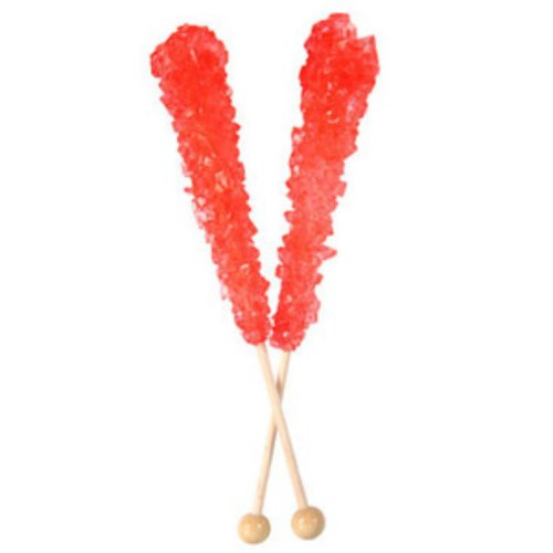 Red Strawberry Rock Candy Sticks (unwrapped) 60 Count logo