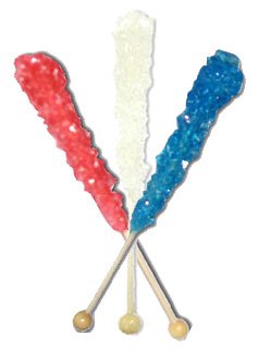 Red, White and Blue Rock Candy! -1 Set Of 3 Sticks logo
