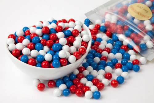 Red, White and Blue Sixlets (1 Pound Bag) logo