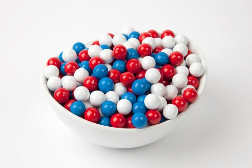 Red, White and Blue Sixlets (4 Pound Bag) logo