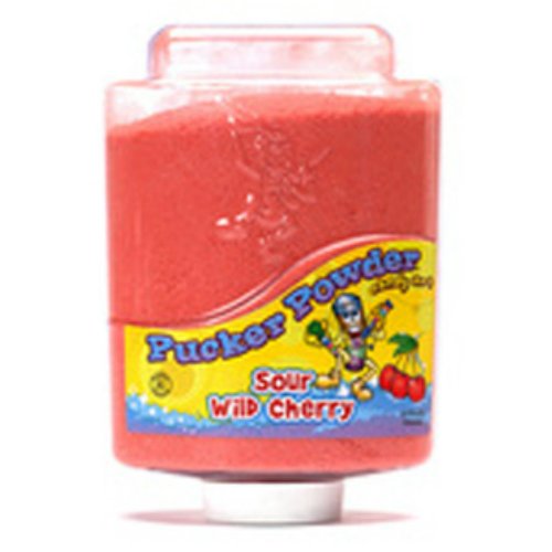 Red Wild Cherry Pucker Powder Candy Two 9 Ounce Bottles logo