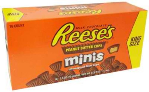 Reeses King Size Milk Chocolate Peanut Butter Cups Minis 16ct logo