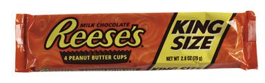 Reeses Milk Chocolate King Size Peanut Butter Cups Twenty-four 2.8 Ounce Packs logo