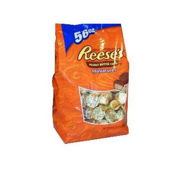 Reese’s Mini Peanut Butter Cups Miniatures 56 Ounce Bag logo