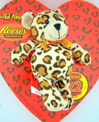 Reeses Peanut Butter Cup Heart Candy Box Chocolate W/ Leopard Stuffed Animal Toy logo