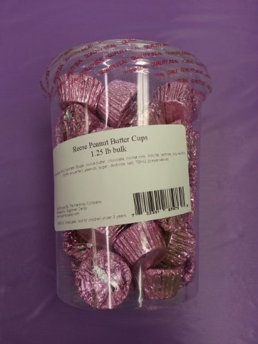 Reeses Peanut Butter Cups Wrapped Pink Foil 1.25 Lbs logo