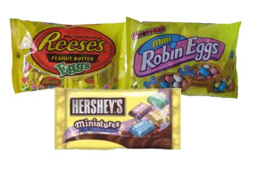 Reese’s Peanut Butter Eggs Snack Size 10.8 Ounce Bag and Easter Hershey’s Miniatures 11 Ounce Bag and Whoppers Mini Robin Eggs Variety Pack 13.75 Ounce Bag logo