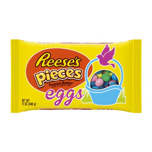 Reese’s Pieces Easter Peanut Butter Pastel Eggs, 12 ounce Bags (Pack of 4) logo