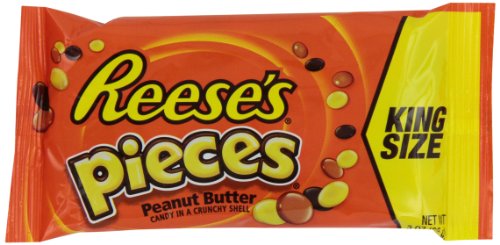 Reese’s Pieces Peanut Butter Candies, King Size, 3 ounce Packages (Pack of 18) logo