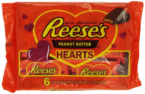 Reese’s Valentine’s Peanut Butter Hearts, 6-count Packages (Pack of 4) logo