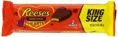 Reese’s Valentine’s Peanut Butter Hearts, King Size, 2.4 ounce Packages (Pack of 12) logo