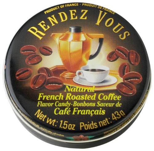 Rendezvous Hard Candy Tin Roasted Coffee, 1.5 ounce (Pack of 12) logo