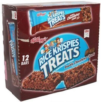 Rice Krispies Treats Marshmallow Squares Double Chocolates Chunk 12- 3oz Bars By Kellogg’s logo