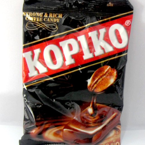 Rich Coffee Flavor Candy Brand Kopiko 120 Grams 40 Tablets. logo