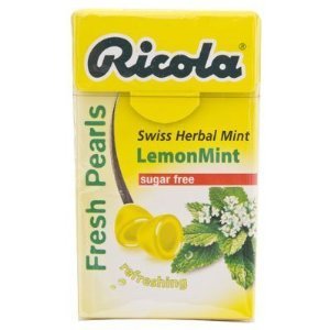 Ricola Herbal Sugar Free Lemonmint Breath Mints (Pack of 12) logo