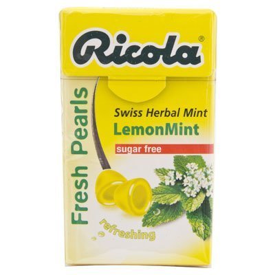 Ricola Herbal Sugar Free Lemonmint Mints, 0.88 ounce Boxes (Pack of 12) logo