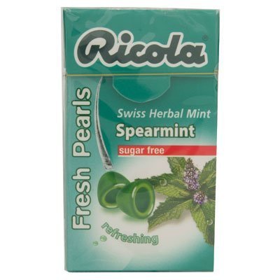 Ricola Herbal Sugar Free Spearmint, 0.88 ounce Boxes (Pack of 12) logo