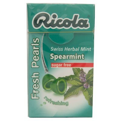 Ricola Swiss Herbal Candy 25g. (Pack of 3) (spearmint Sugar Free) logo