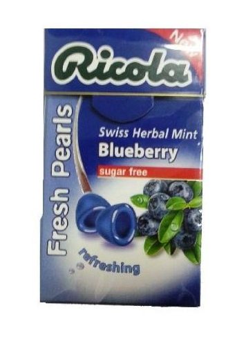 Ricola Swiss Herbal Sugar-free Mint Blueberry Candy X 5 Packs logo